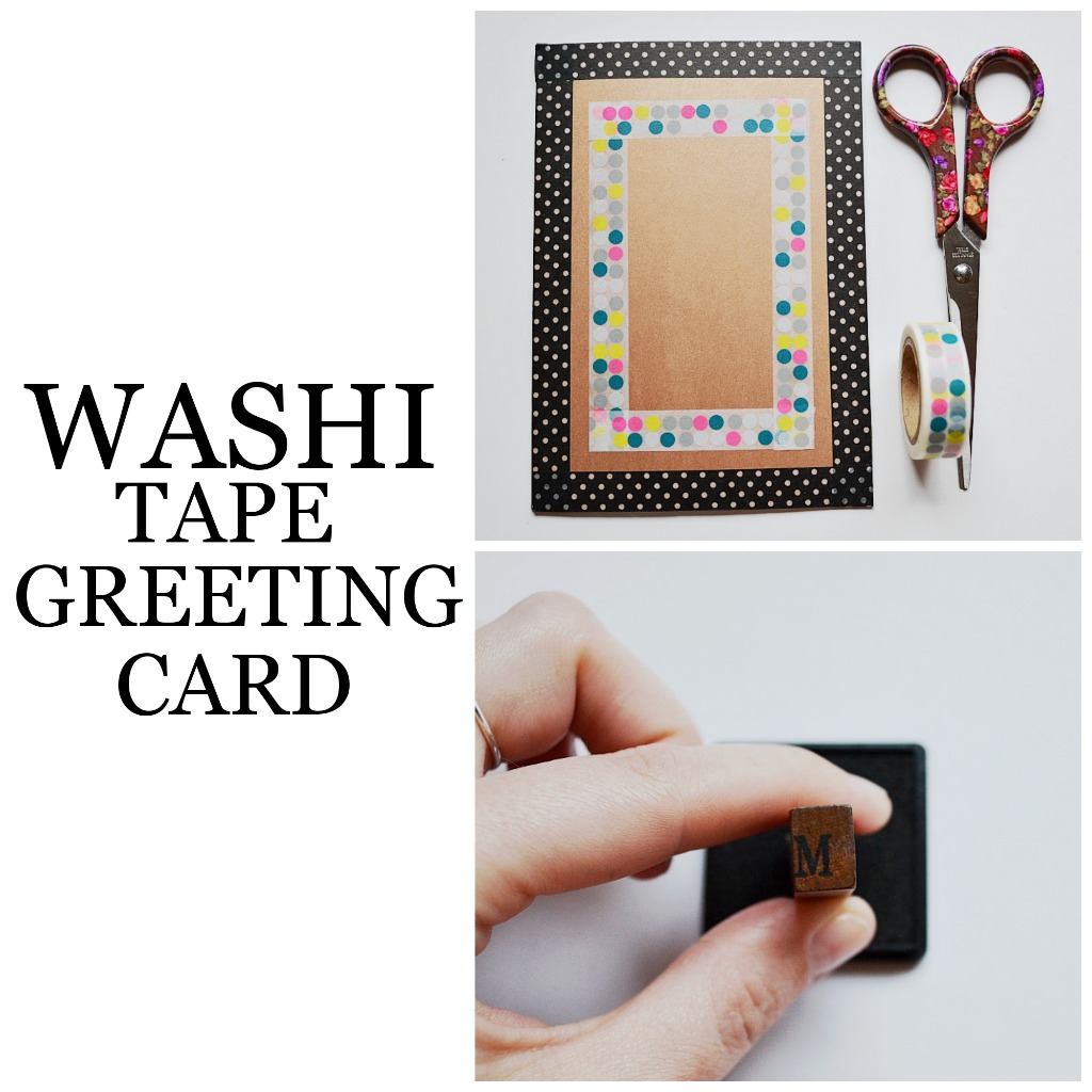 Washi tape greeting card