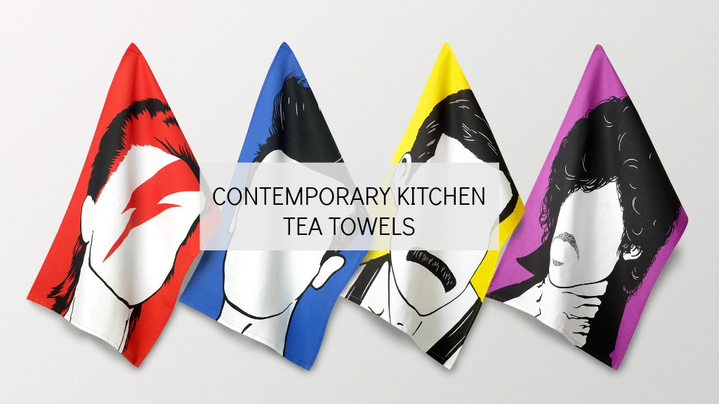 contempoarary kitchen tea towels